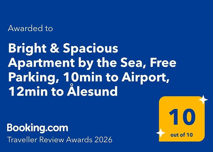 公寓 Bright & Spacious By The Sea, Free Parking, 10min To Airport, 12min To Alesund *
